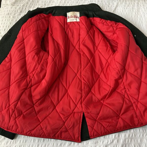 VTG Weather Winky Wool Schoolboy Blazer Coat Dark Green Kids 14/16 XL - Picture 10 of 16